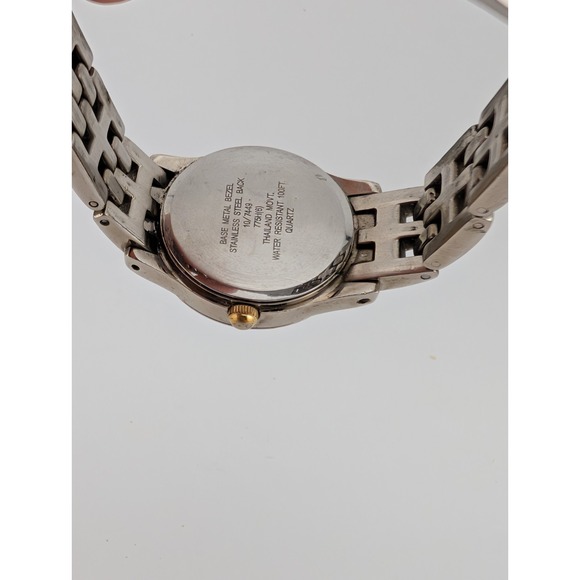 Anne Klein Watch Women 25mm Case Silver & Gold 6.75" Band 10/7449‎ New Battery - Picture 6 of 6